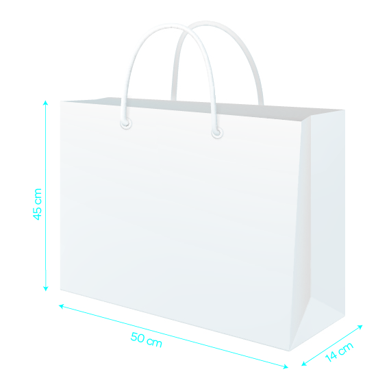 WHITE LUXURY CARRIER 50X14X45CM X 100